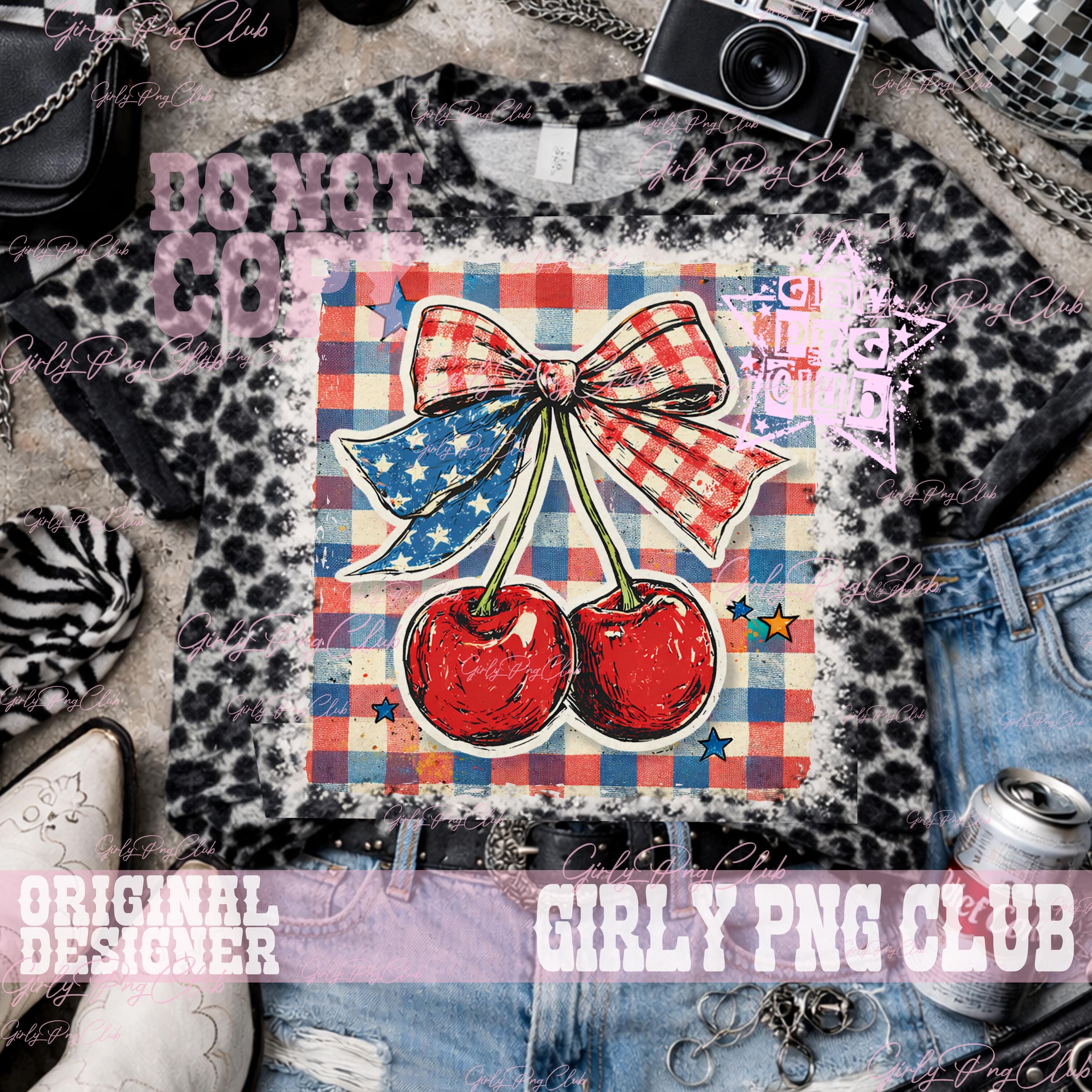 Cherry America Coquette Png, 4th of July Png, Patriotic Png, Retro ...