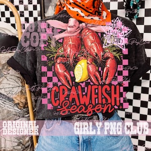 Crawfish Season Preppy PNG, Crawfish Png, Crawfish Preppy png, Preppy png, Crawfish Sublimation design, Crawfish png files image 1