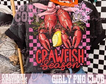 Crawfish Season Preppy PNG, Crawfish Png, Crawfish Preppy png, Preppy png, Crawfish Sublimation design, Crawfish png files