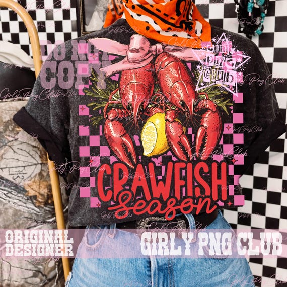 Crawfish Season Preppy PNG, Crawfish Png, Crawfish Preppy png, Preppy png, Crawfish Sublimation design, Crawfish png files