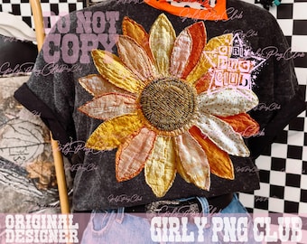 Spring PNG, Sunflower Patchwork PNG, Girl Spring png, Spring Sunflower Png, Summer png, Digital Download, Png File