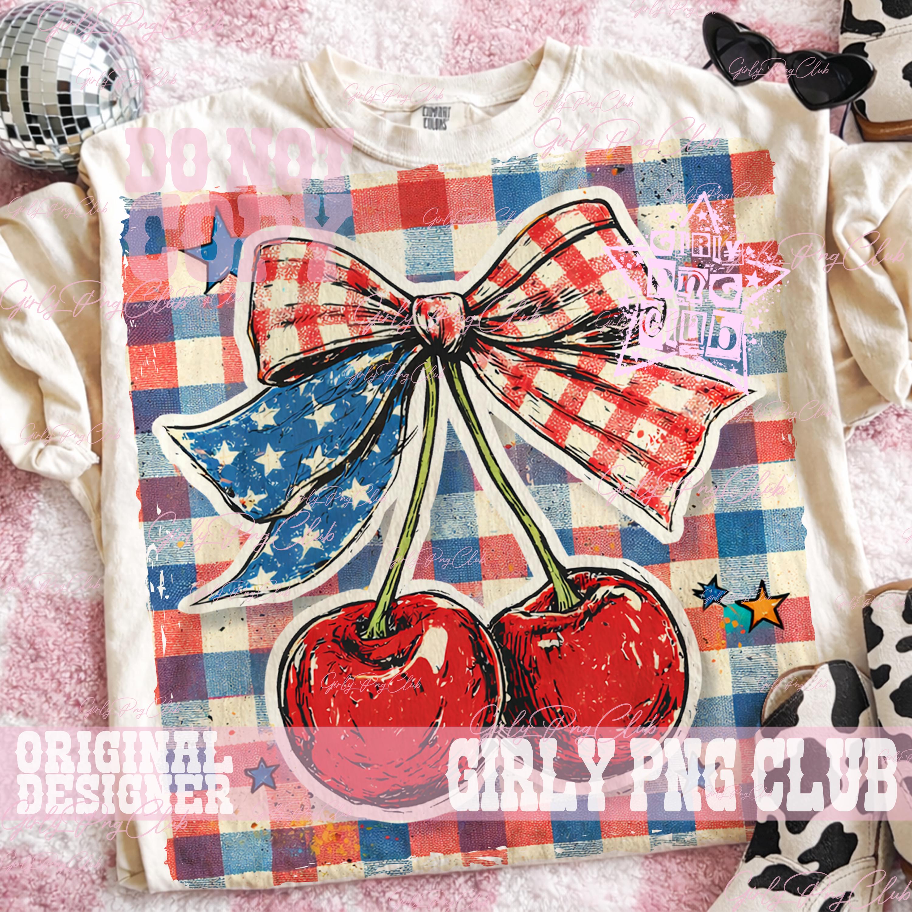 Cherry America Coquette Png, 4th of July Png, Patriotic Png, Retro ...