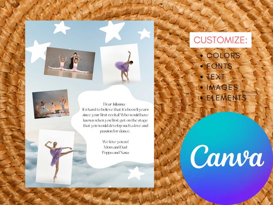 Dance Recital Ad, Recital Program Ad, Photo Dance Ad, Recital Book Ad