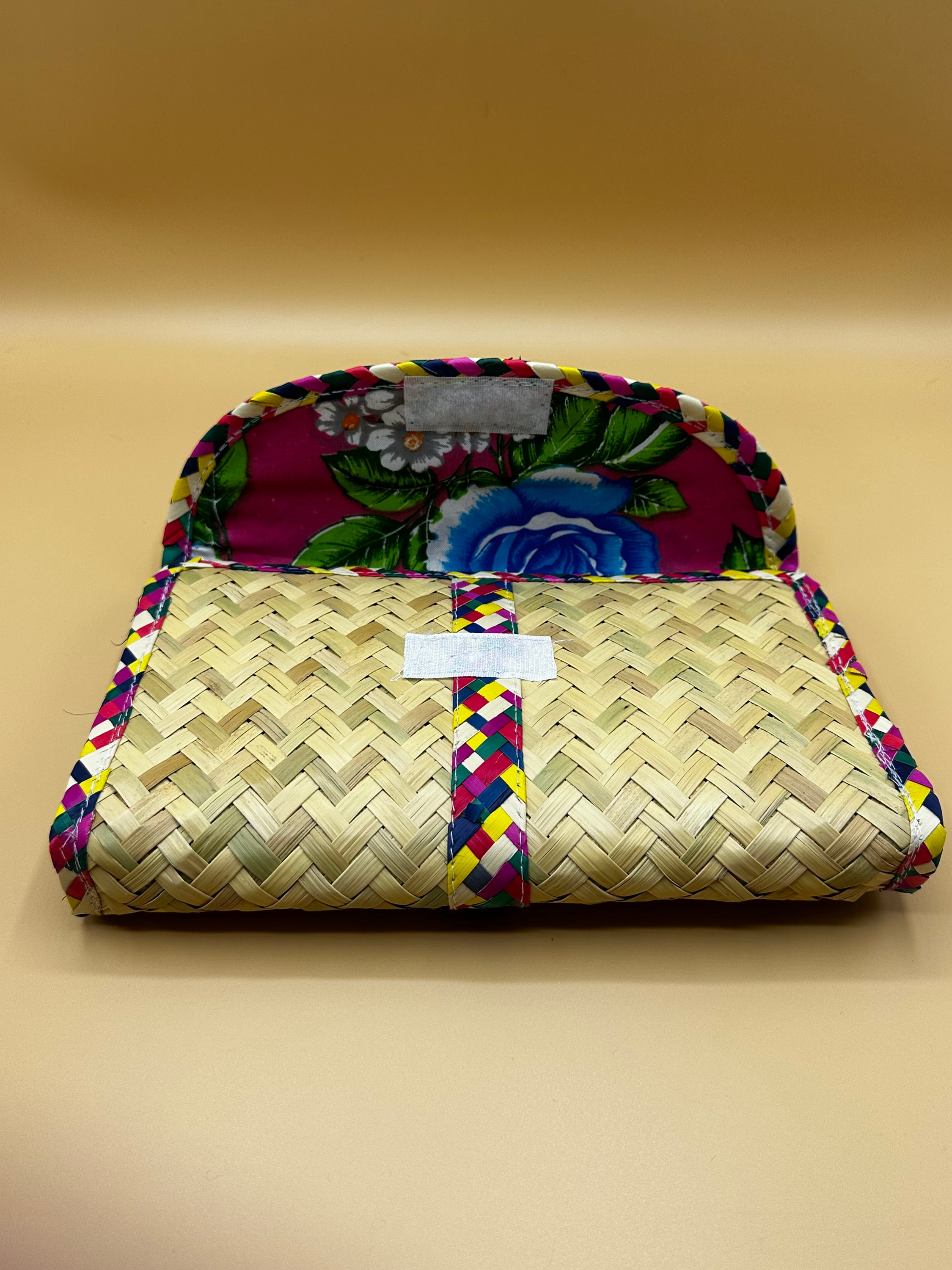 Refreshing Palm Leaf Beaded Clutch