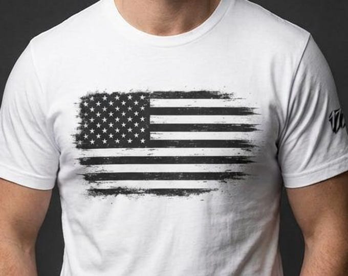 Distressed American Flag Tee 1776  | Vintage Patriot flag | Unisex Bella Canvas T-Shirt