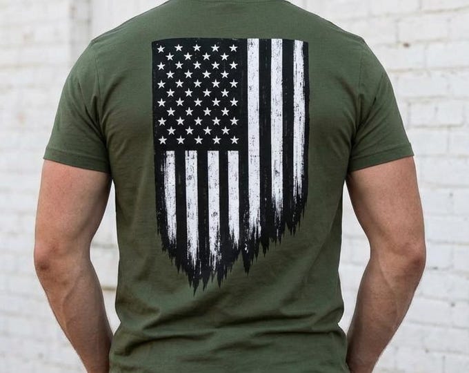 American Flag 1776 T-Shirt | Vintage USA Patriotic Tee | Unisex Bella Canvas
