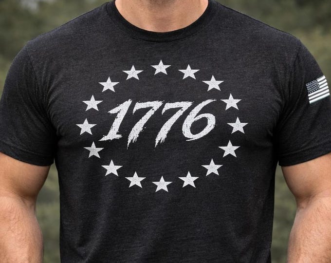 1776 Circle of Stars USA 250 Tee | American Revolutionary Design | Unisex Bella Canvas