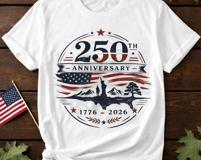 250th Anniversary USA Flag Tee | Celebrate 1776-2026 Independence with Bella Canvas T-Shirt