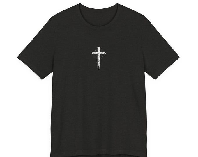 John 3:16 Minimalist Cross T-Shirt | Christian Faith Verse Tee