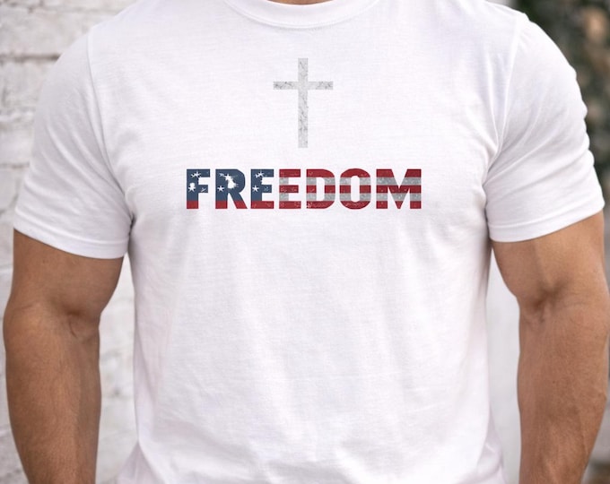 Freedom cross tee | Patriotic American flag T-Shirt