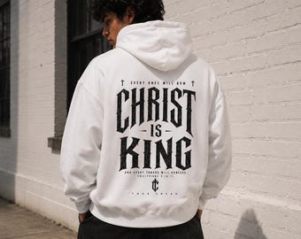 Christ Is King Christian Streetwear Hoodie, Heavyweight Garment-Dyed Comfort Colors