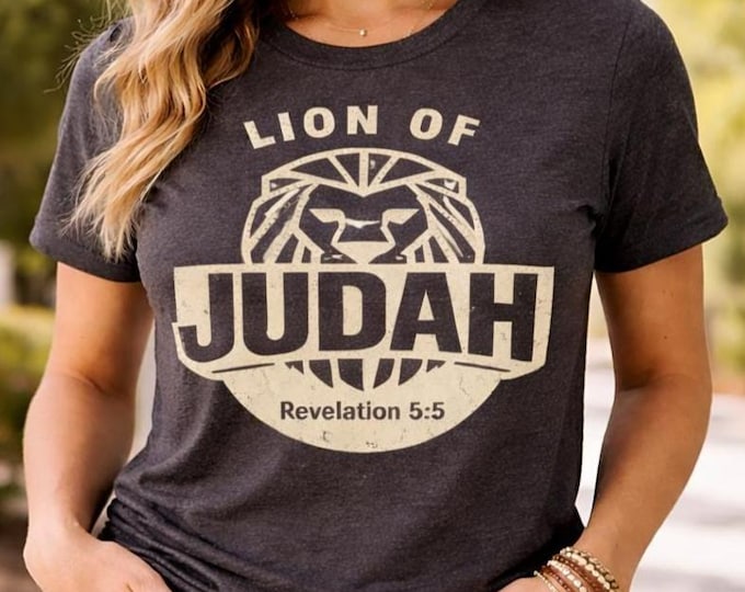 Lion of Judah Tee | Unisex Christian Faith Shirt | Revelation 5:5 Design