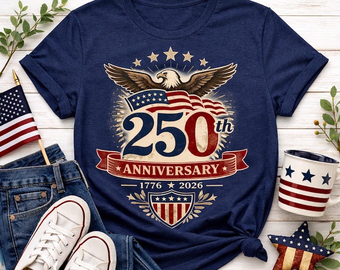 250th Anniversary Eagle Flag 250th Tee | USA 1776-2026 Patriotic Shirt
