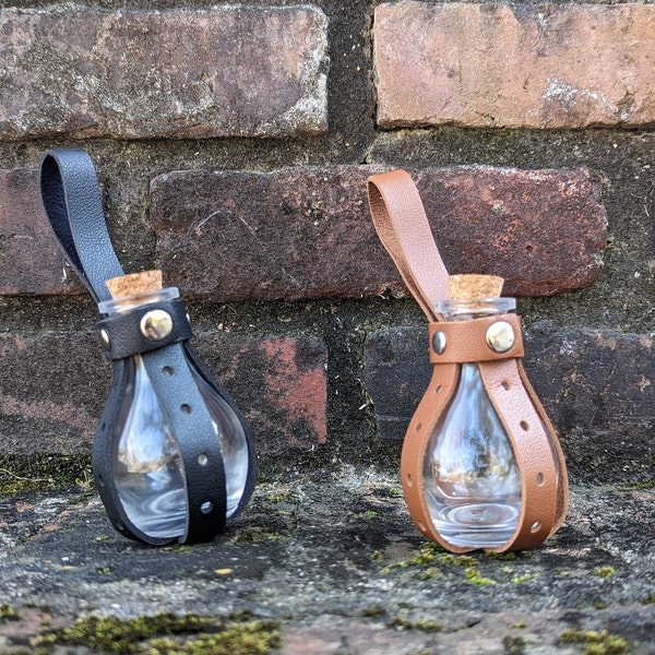 Small Potion Bottle with Leather Holster