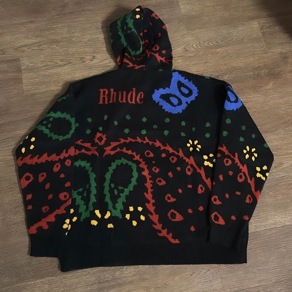 Rhud E Hoodie 100% Hand Knitted