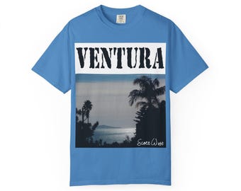 Ventura Anacapa Island Sunset Unisex T-Shirt | Vintage Beach Vibe, Casual Wear, Travel Tee, Gift for Surf Lovers, Summer Style