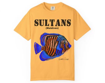 Fish T-Shirt Comfort Colors, Tropical Fish Shirt, Retro Fish Graphic Tee, Surfer TShirt, Aesthetic Fish TShirt, Reef Fish Tee, Surfing Shirt