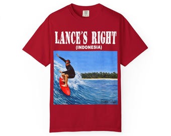 Lances Right Beach Vibes Unisex T-Shirt, Casual Surf Tee, Graphic Surfwear, Summer Style Shirt, Gift for Surfers, Indonesia HTs Hollow Trees