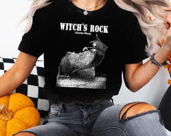 Vintage Witch's Rock Shirt, Retro Witch Shirt,  Comfort Colors® Graphic Tee, Spooky Rock & Roll Tee, Retro Halloween Unisex Bruja Gifts 1692