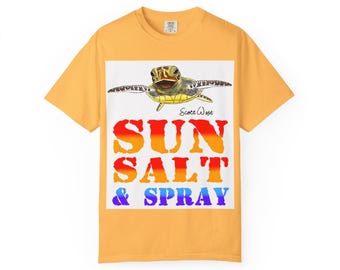 Smiling Sea Turtle T-shirt, Joy Filled Baby Sea Turtle TShirt, Sun Salt Ocean Terapin Tee Shirt, Sea World Style Honu T-Palu