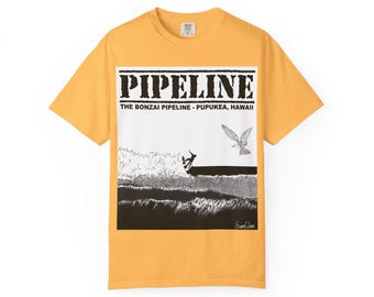 North Shore Oahu Pipeline Surf Vibes Unisex T-shirt, Beach Apparel, Pipeline Art Tee, Summer Essential, Gift for Surfers, Casual Style