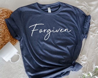 Christianity Shirts, Forgiven Shirt, Religious T-Shirts, Christian Apparel, Christian Gifts, Gods Word Tee, Bible Motivational, Bible Quote