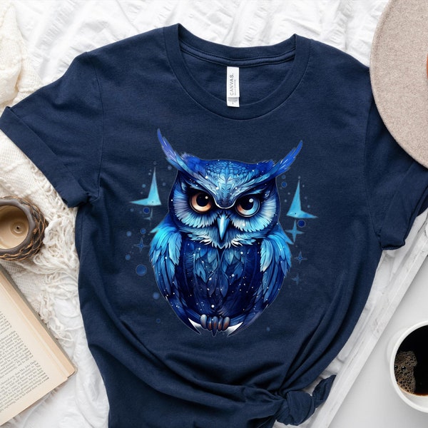 Owl Shirt, Celestial Owl Shirt, Animal Lover Shirt, Owl T-Shirt, Gift for Animal Lovers, Shirts for Women, Cute Animal T Shirt, Animal Shirt