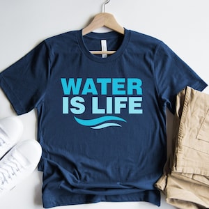 Water Is Life Shirt, Save The Oceans Tee, Love Water Tee, Help Ocean Pollution T-shirt, Plastic Free Life Shirt, Please No More Plastic Tee