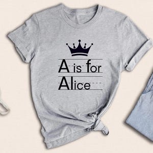 Personalized Initial Kids T-Shirt: Custom Name Back To School Tee, T-Shirt For Writing Learner