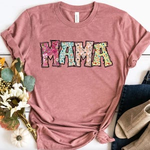 Vintage Floral Mama T-Shirt,Simple Mama Top,Gift for Mom, Cute Gardener Mama Shirt Gift For Mothers Day,Flower Mama Shirt,Mothers Day Gifts