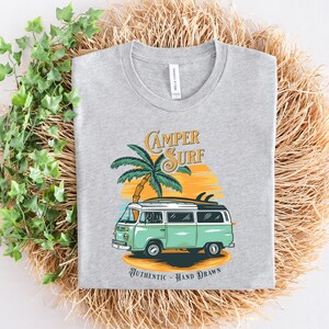 Surf Shirts, Camping Shirt, Camping TShirt, Beach Adventure Camper Van T-Shirt, Surfing Van Tee, Surf Bus T-shirt, Cute Surfer Gifts