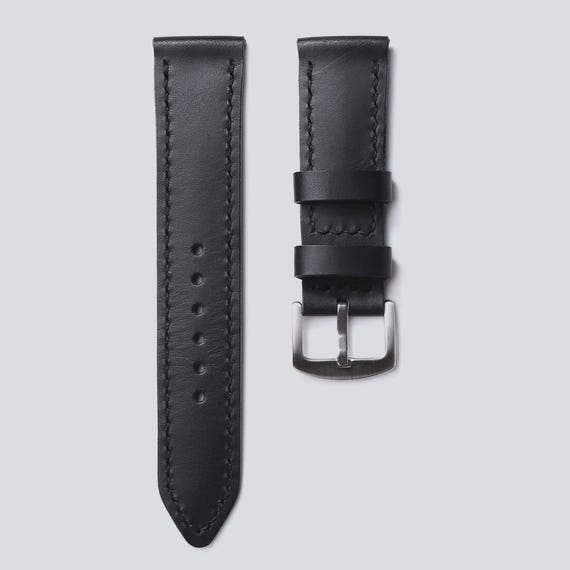 Our Black Handmade Leather Strap