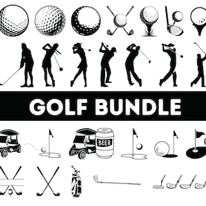 Golf SVG PNG-bundel| Golf monogram Svg| Gesplitste monogram-svg| Naamlijst golf| Golfclub-svg| Golfbal Svg| Golf Cut-bestanden