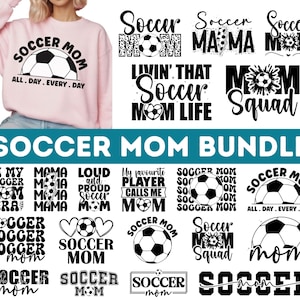 Fußball Mama SVG PNG Bundle | Fußball SVG Bundle| Fußball-Trikot-Svg | Fußball Mama Leben SVG | Unterstützende Mama SVG | Sport svg Bundle|Schnittdatei Cricut