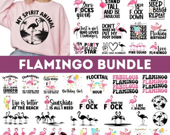 Lindo flamenco rosa SVG PNG Bundle/ Sasy flamingo clipart/ Divertido flamenco tropical Svg / Clipart png/ Lindo png/ Flamingo Vector/ Lindo svg png