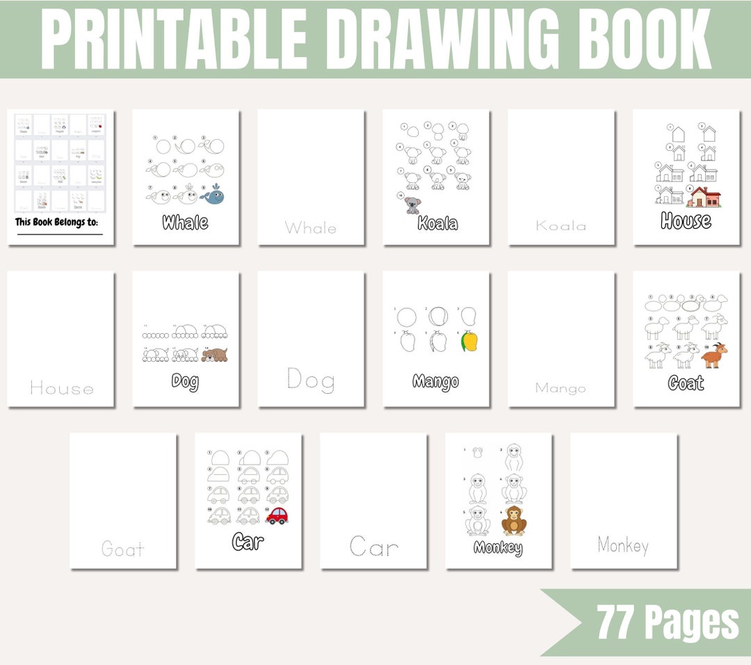 Preschool Pre-k Kindergarten Learning How Draw Pages for Kids ...