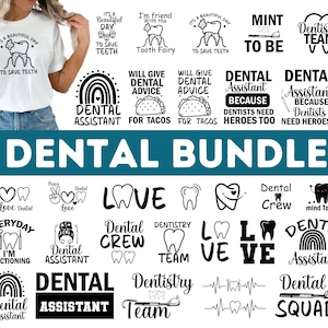 Paquete SVG dental/ Paquete PNG dental/ Dentista Svg/ Dentista Png/ Asistente dental Svg/ Higienista dental Svg/ Cuidado de la salud Svg