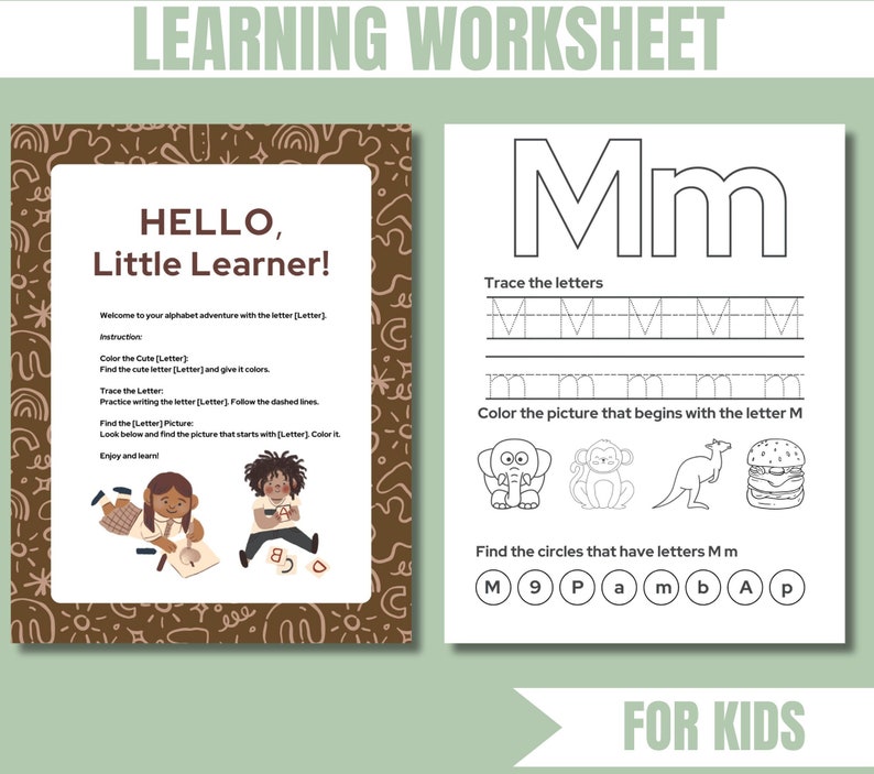 Preschool Pre-k & Kindergarten Learning Sheets, Printable Activity ...
