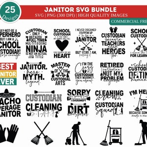 Hausmeister SVG PNG Bundle, Schul Hausmeister SVG Bundle, Custodian SVG Bundle, Hausmeister SVG für Cricut Shirt, Hausmeister Shirt Designs