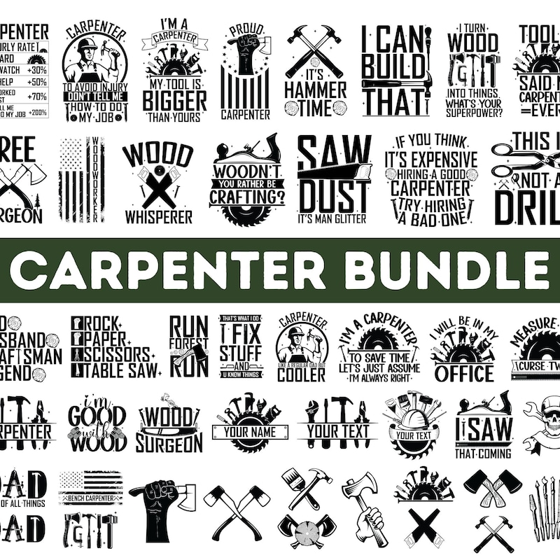 Carpentry Svg - Etsy