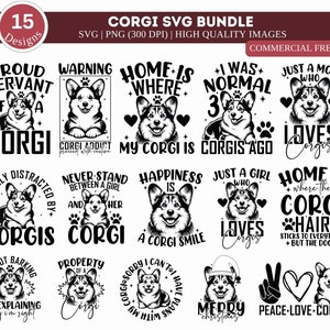 Corgis Haustier SVG PNG Bundle, Corgis Mama svg, Corgis Zitate svg, Hundeliebhaber svg, Corgis Mom svg, Corgis Leben svg