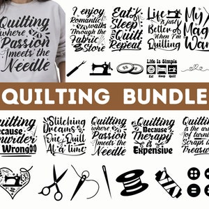 Quilters SVG-bundel| Quilten SVG| SVG-citaat naaien| Svg maken| Quilten leven SVG| Quilt t-shirt SVG| Lappendeken SVG