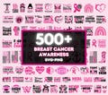 500+ Breast Cancer SVG Designs Bundle, Breast Cancer SVG, Cancer Survivor Png, Fight Quote Sublimation, Cancer Awareness, Pink Ribbon Png product logo