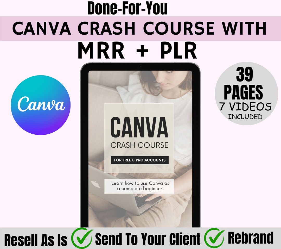 Canva Crash Course With Master Resell Rights & Private Label Rights ...