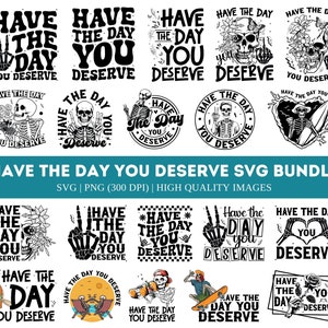 Geniet van de dag dat je een SVG-bundel verdient| Vredesteken skelet svg| Grappige karma-svg| Snarky-svg| Grappig skelet-svg