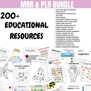 Mais de 1200 livros de colorir para professores, direitos de revenda de educação para professores | Planilhas certas de marca própria para atividades infantis | Atividades de rastreamento MRR