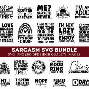 Sarcasm SVG Bundle, Retro Sarcastic Svg Bundle, Funny Quote Clipart Svg, Sarcastic Sayings Svg, Adult Humor Svg, Funny Svg Bundle, Sassy Svg