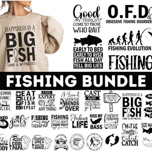 Paquete SVG PNG de vida de pesca/ Frases de pescador en formato Svg/ Citas divertidas de pesca/ Silueta de pez/ Cricut de pez/ Pescador atrapando peces en formato Svg/ Pez en formato Png