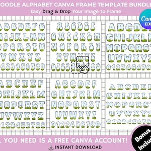 Bundel bewerkbare canva hoofdletters en cijfers| Eenvoudig slepen en neerzetten| Sublimatiealfabet png| Bewerkbare canvaslijstsjabloon| Canvasbrieven