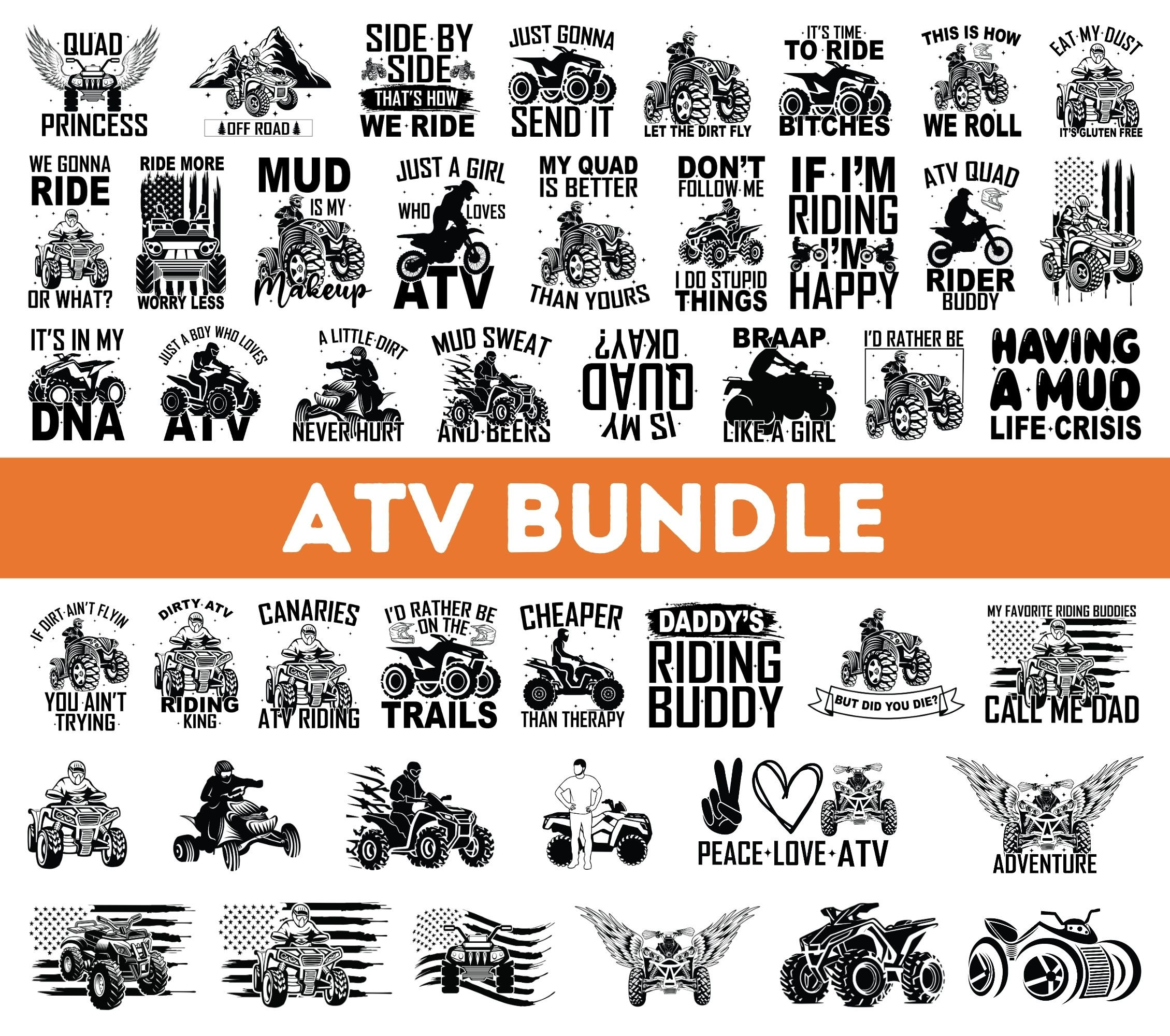 ATV SVG PNG Bundle| Atv Ride Svg| Atv Owner Svg| Quad Svg| Atv Lover ...